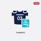 Two color commerce vector icon from hockey concept. isolated blue commerce vector sign symbol can be use for web, mobile and logo