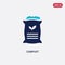 Two color compost vector icon from general concept. isolated blue compost vector sign symbol can be use for web, mobile and logo.