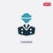 Two color concierge vector icon from professions concept. isolated blue concierge vector sign symbol can be use for web, mobile
