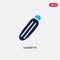 Two color courgette vector icon from fruits concept. isolated blue courgette vector sign symbol can be use for web, mobile and