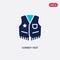 Two color cowboy vest vector icon from desert concept. isolated blue cowboy vest vector sign symbol can be use for web, mobile and