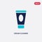 Two color cream cleaning vector icon from cleaning concept. isolated blue cream cleaning vector sign symbol can be use for web,