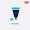 Two color cream tube vector icon from beauty concept. isolated blue cream tube vector sign symbol can be use for web, mobile and