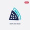 Two color crepe and cream vector icon from bistro and restaurant concept. isolated blue crepe and cream vector sign symbol can be