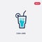 Two color cuba libre vector icon from drinks concept. isolated blue cuba libre vector sign symbol can be use for web, mobile and