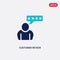 Two color customer review vector icon from e-commerce and payment concept. isolated blue customer review vector sign symbol can be