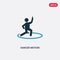 Two color dancer motion vector icon from sports concept. isolated blue dancer motion vector sign symbol can be use for web, mobile