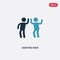 Two color dancing man vector icon from people concept. isolated blue dancing man vector sign symbol can be use for web, mobile and
