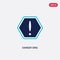 Two color danger sing vector icon from airport terminal concept. isolated blue danger sing vector sign symbol can be use for web,