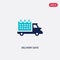Two color delivery date vector icon from delivery and logistics concept. isolated blue delivery date vector sign symbol can be use