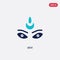 Two color devi vector icon from india concept. isolated blue devi vector sign symbol can be use for web, mobile and logo. eps 10