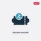 Two color discount voucher vector icon from payment methods concept. isolated blue discount voucher vector sign symbol can be use