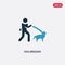 Two color dog breeder vector icon from people skills concept. isolated blue dog breeder vector sign symbol can be use for web,