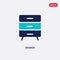 Two color drawer vector icon from content concept. isolated blue drawer vector sign symbol can be use for web, mobile and logo.