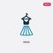 Two color dress vector icon from summer concept. isolated blue dress vector sign symbol can be use for web, mobile and logo. eps