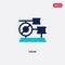 Two color drum vector icon from brazilia concept. isolated blue drum vector sign symbol can be use for web, mobile and logo. eps