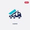 Two color dumper vector icon from tools concept. isolated blue dumper vector sign symbol can be use for web, mobile and logo. eps