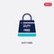 Two color duty free vector icon from delivery and logistics concept. isolated blue duty free vector sign symbol can be use for web