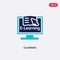 Two color elearning vector icon from e-learning concept. isolated blue elearning vector sign symbol can be use for web, mobile and