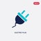 Two color electric plug vector icon from general-1 concept. isolated blue electric plug vector sign symbol can be use for web,