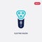 Two color electric razor vector icon from hygiene concept. isolated blue electric razor vector sign symbol can be use for web,