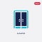 Two color elevator vector icon from hotel concept. isolated blue elevator vector sign symbol can be use for web, mobile and logo.