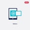 Two color emails vector icon from communication concept. isolated blue emails vector sign symbol can be use for web, mobile and