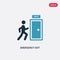 Two color emergency exit vector icon from signs concept. isolated blue emergency exit vector sign symbol can be use for web,