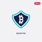 Two color encrypted vector icon from blockchain concept. isolated blue encrypted vector sign symbol can be use for web, mobile and