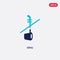 Two color erhu vector icon from asian concept. isolated blue erhu vector sign symbol can be use for web, mobile and logo. eps 10