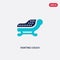 Two color fainting couch vector icon from furniture and household concept. isolated blue fainting couch vector sign symbol can be