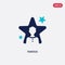 Two color famous vector icon from blogger and influencer concept. isolated blue famous vector sign symbol can be use for web,
