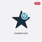 Two color favourite star vector icon from signs concept. isolated blue favourite star vector sign symbol can be use for web,