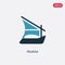 Two color felucca vector icon from nautical concept. isolated blue felucca vector sign symbol can be use for web, mobile and logo