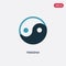 Two color fengshui vector icon from nature concept. isolated blue fengshui vector sign symbol can be use for web, mobile and logo