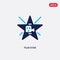 Two color film star vector icon from cinema concept. isolated blue film star vector sign symbol can be use for web, mobile and