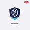 Two color fingerprint vector icon from gdpr concept. isolated blue fingerprint vector sign symbol can be use for web, mobile and