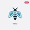 Two color firefly vector icon from summer concept. isolated blue firefly vector sign symbol can be use for web, mobile and logo.