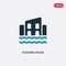 Two color flooding house vector icon from meteorology concept. isolated blue flooding house vector sign symbol can be use for web