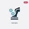 Two color foot bath vector icon from sauna concept. isolated blue foot bath vector sign symbol can be use for web, mobile and logo