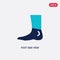 Two color foot side view vector icon from human body parts concept. isolated blue foot side view vector sign symbol can be use for
