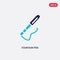 Two color fountain pen vector icon from e-learning and education concept. isolated blue fountain pen vector sign symbol can be use