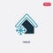 Two color freeze vector icon from smart house concept. isolated blue freeze vector sign symbol can be use for web, mobile and logo