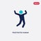 Two color frustrated human vector icon from feelings concept. isolated blue frustrated human vector sign symbol can be use for web