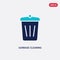Two color garbage cleaning vector icon from cleaning concept. isolated blue garbage cleaning vector sign symbol can be use for web