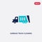 Two color garbage truck cleaning vector icon from cleaning concept. isolated blue garbage truck cleaning vector sign symbol can be