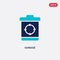 Two color garbage vector icon from cleaning concept. isolated blue garbage vector sign symbol can be use for web, mobile and logo