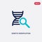 Two color genetic modification vector icon from artificial intellegence concept. isolated blue genetic modification vector sign