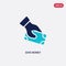 Two color give money vector icon from business concept. isolated blue give money vector sign symbol can be use for web, mobile and