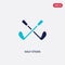 Two color golf sticks vector icon from business concept. isolated blue golf sticks vector sign symbol can be use for web, mobile